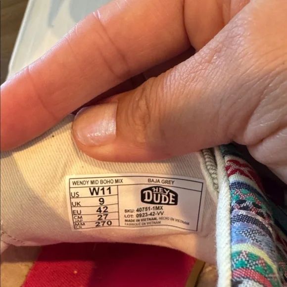 Boho Patterned Canvas Hey Dudes - Picture 6 of 6